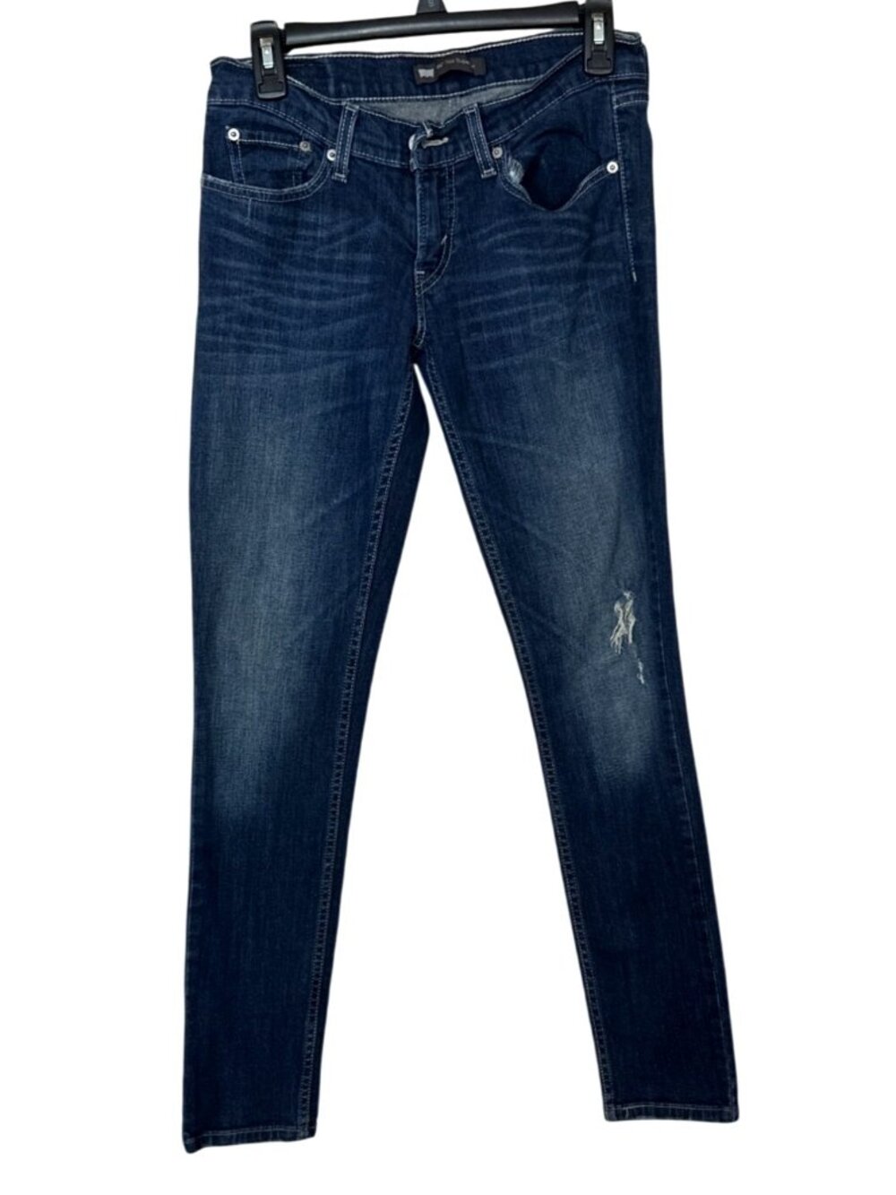 Levi’s 524 Blue Jeans 7 Too Superlow  Slim Fit Distressed